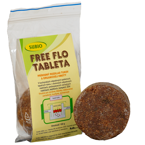 Free Flo Tableta do lapačov tuku a nádrží baktérie a enzýmy Subio