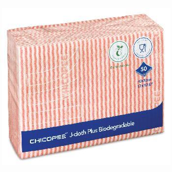 Utierka J-Cloth® PLUS biodegradable červená karton/20bal x50ks CHICOPEE