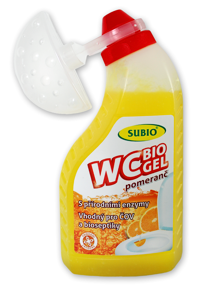 WC BIO GÉL Citrus 500ml + košíček, bez chlóru enzýmy Subio