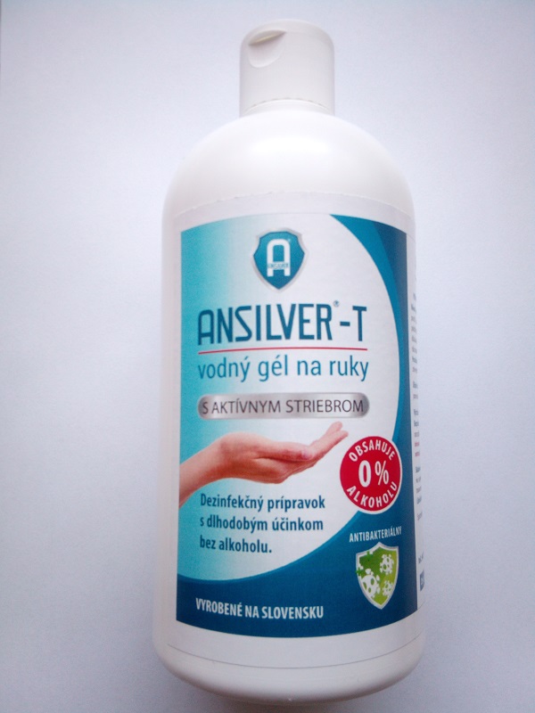 ANSILVER-T antibakteriálny vodný gél 1000g dlhodobá dezinfekcia pokožky rúk
