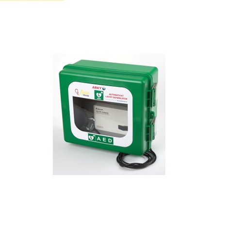 AED skrinka exterierová pre prenosný defibrilátor