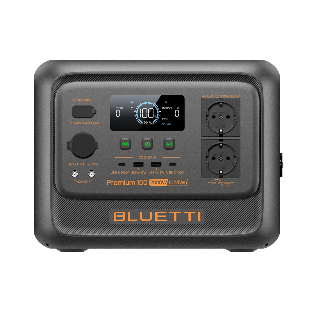 BLUETTI Premium 100 V2 – Výkonná nabíjacia stanica (2000 W / 1024 Wh, LiFePO₄)