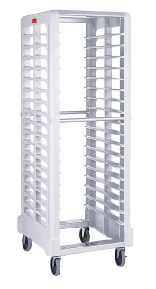 END LOADER RACK FOR 18 FOOD BOXES AND SHEET PANS WHITE Rubbermaid