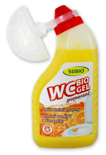 WC BIO GÉL Citrus 0,5 l + košíček, bez chlóru SUBIO