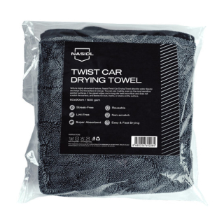 Nasiol DRYING TOWEL prémiový sušiaci uterák, 60 x 90cm, 600gsm utierka, čierne