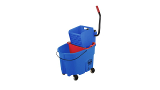 Umývací vozík s reduktorom a s bočným žmýkačom WAVEBRAKE® DOUBLE BUCK modrý